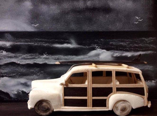 1948 Ford Woody Panelvan (Background artwork by McGrath)